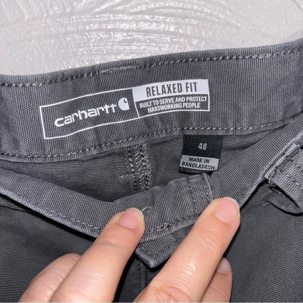 Carhartt Shorts Men Rugged Flex Relaxed Fit Cargo Gray Canvas BS2514-M Size 46